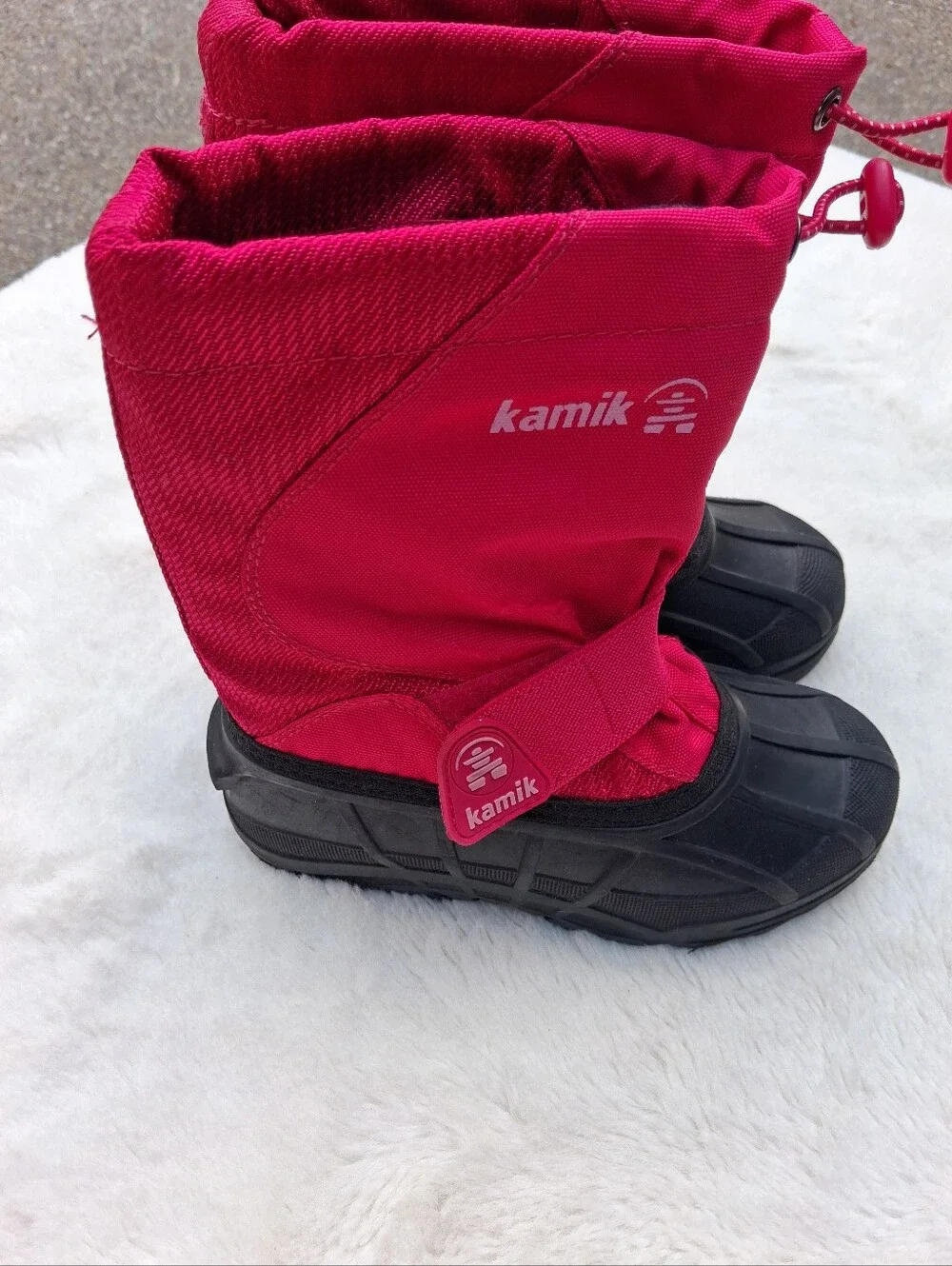 Kamik Pink Black Winter Snow Boots Size 11